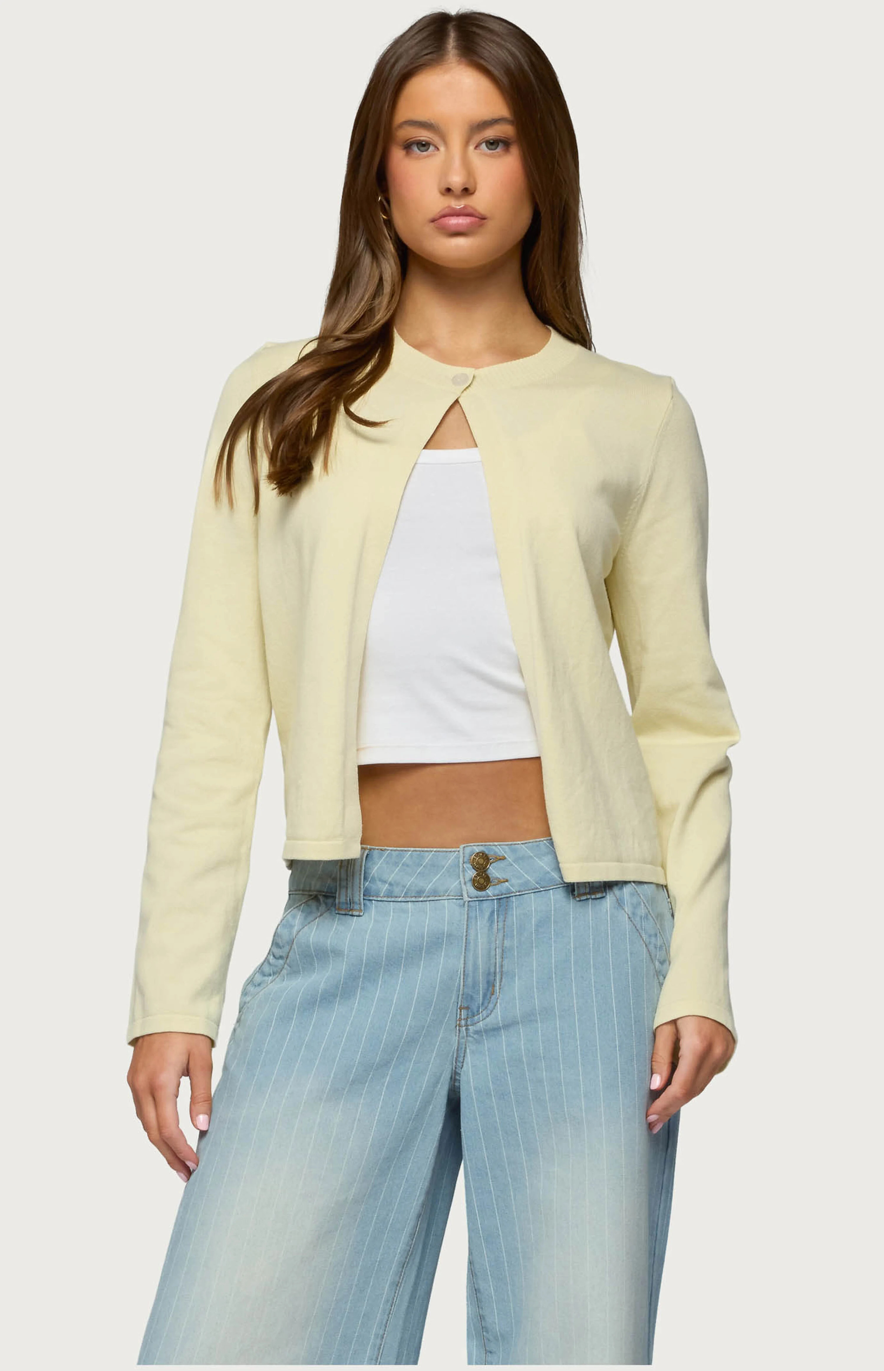 Edikted Jenie Split Front Knit Cardigan | PacSun
