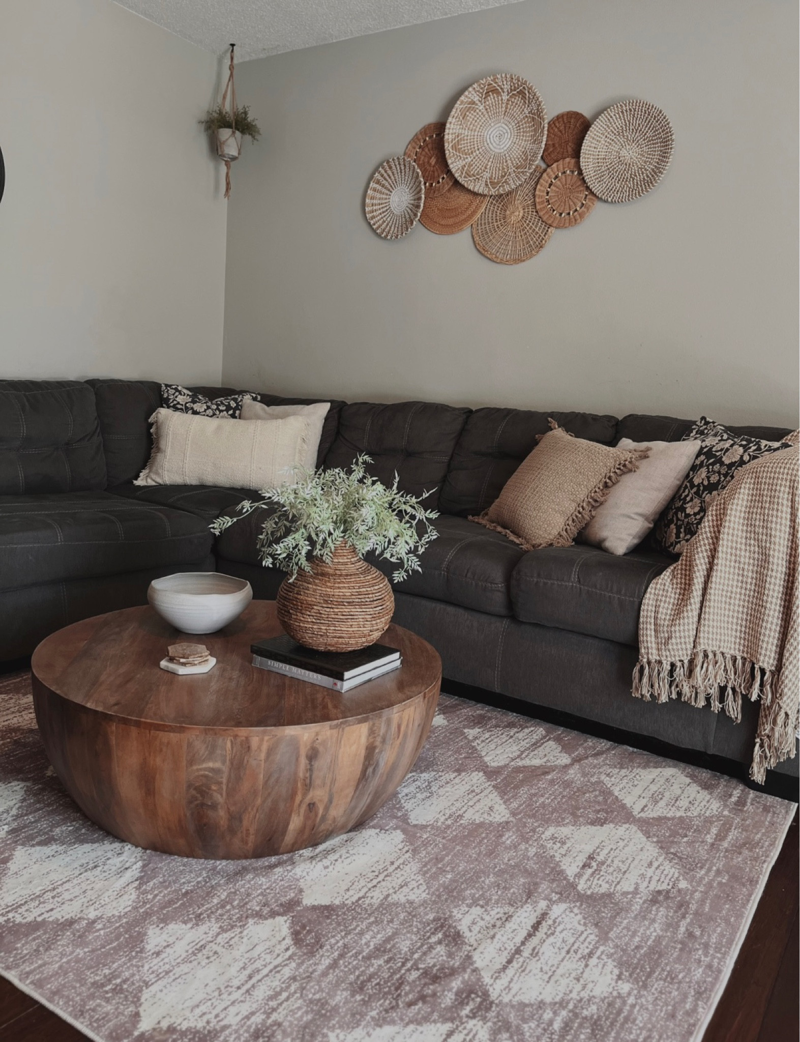 Checker rug, Moroccan trellis rug, washable area rug, affordable area rug, coffee table, drum coffee table, hm pillow covers, floral pillow covers, throw blanket

#LTKunder100 #LTKFind #LTKhome