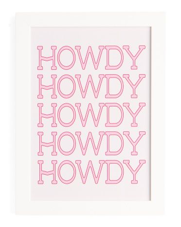 14x18 Howdy Howdy Howdy Framed Print Wall Art | TJ Maxx
