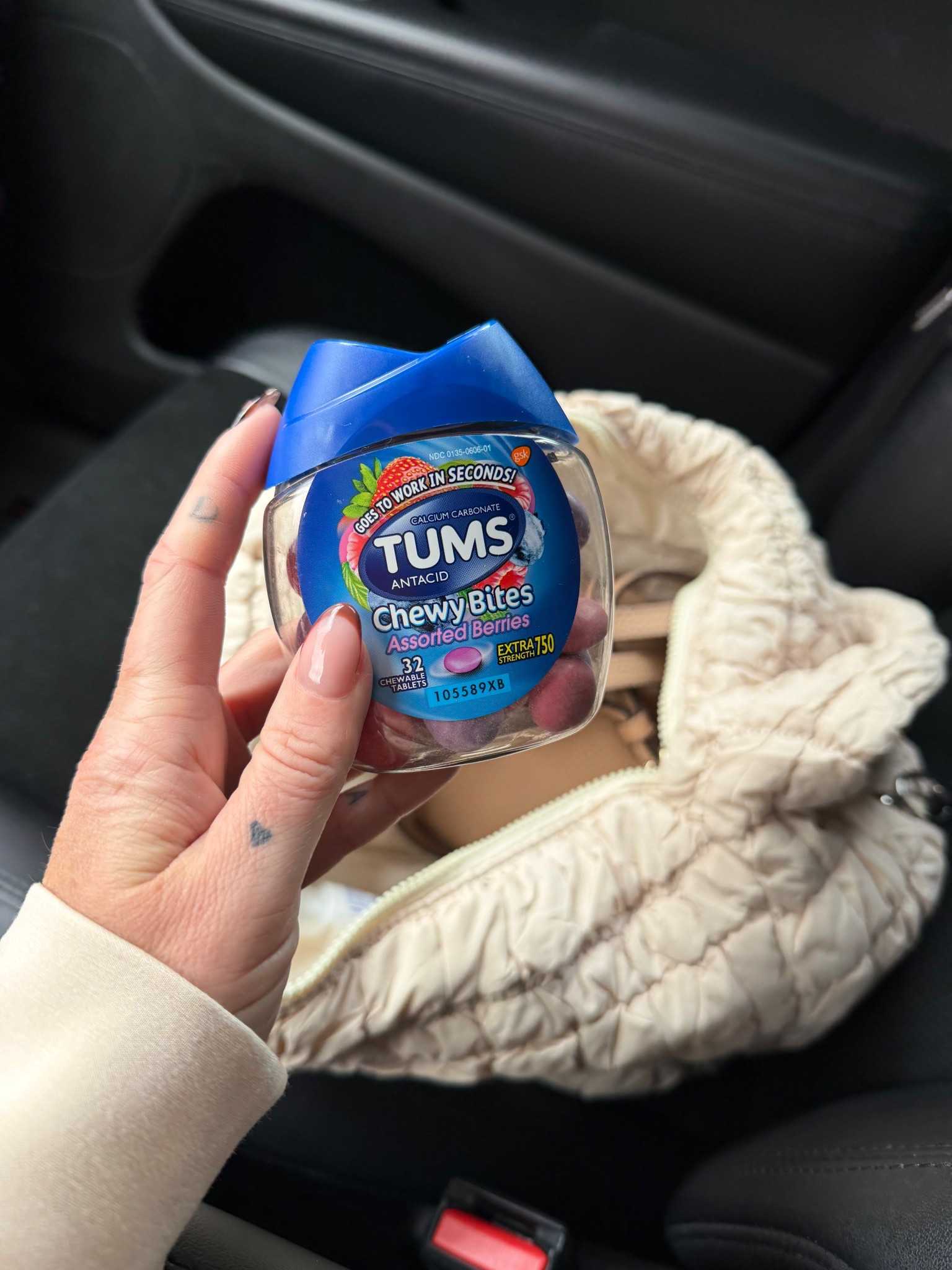TUMS chew bites for a quick heartburn relief