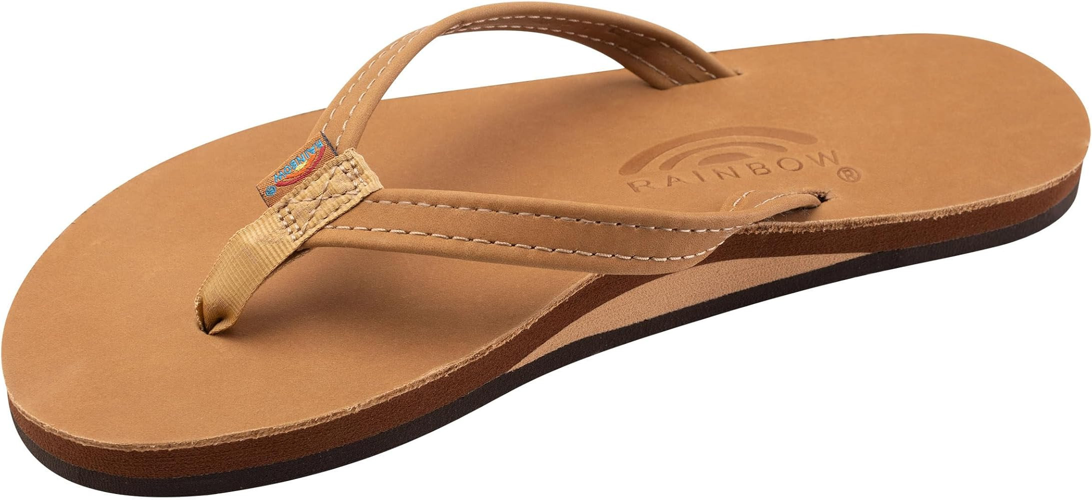 Rainbow Sandals Women's Single Layer Leather Sandal Narrow Strap | Amazon (US)