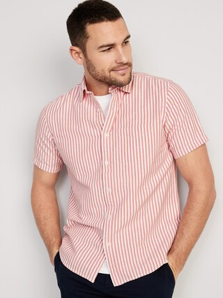Regular-Fit Everyday Short-Sleeve Oxford Shirt for Men | Old Navy (US)