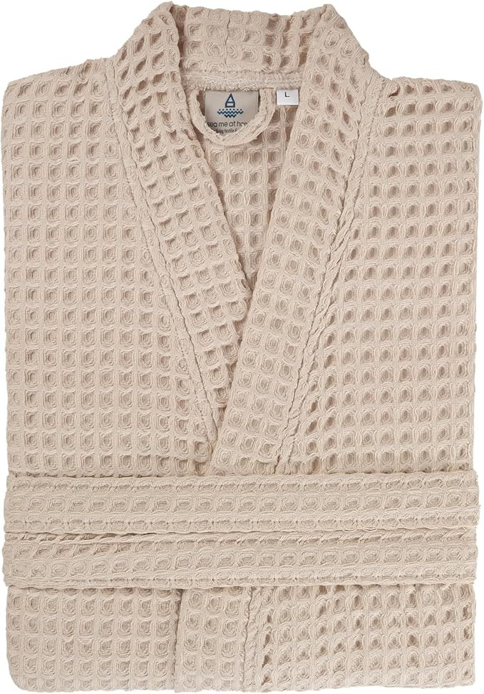 100% Cotton Waffle Kimono Bathrobe for Men & Women, Cozy Leisurewear with Functional Pockets, Com... | Amazon (US)