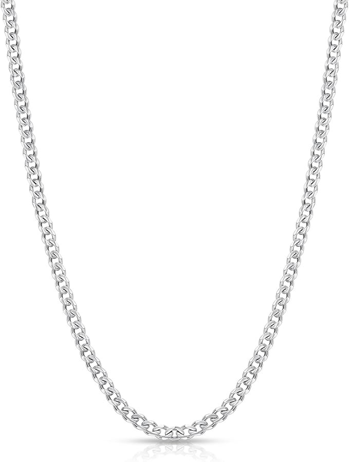 Fiusem 3.5mm Silver Tone/Black / 14K Gold Plated Chains for Men, Mens Necklace Chains Stainless S... | Amazon (US)