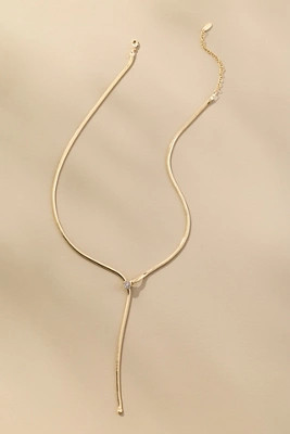 Delicate Herringbone Y Necklace | Anthropologie (US)
