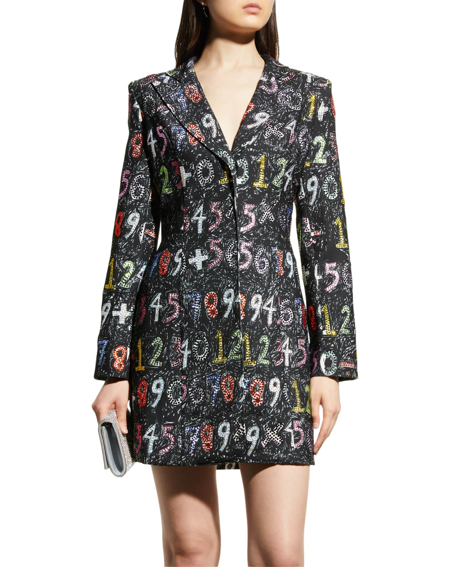 Jovani Rhinestone-Embellished Blazer Dress | Neiman Marcus
