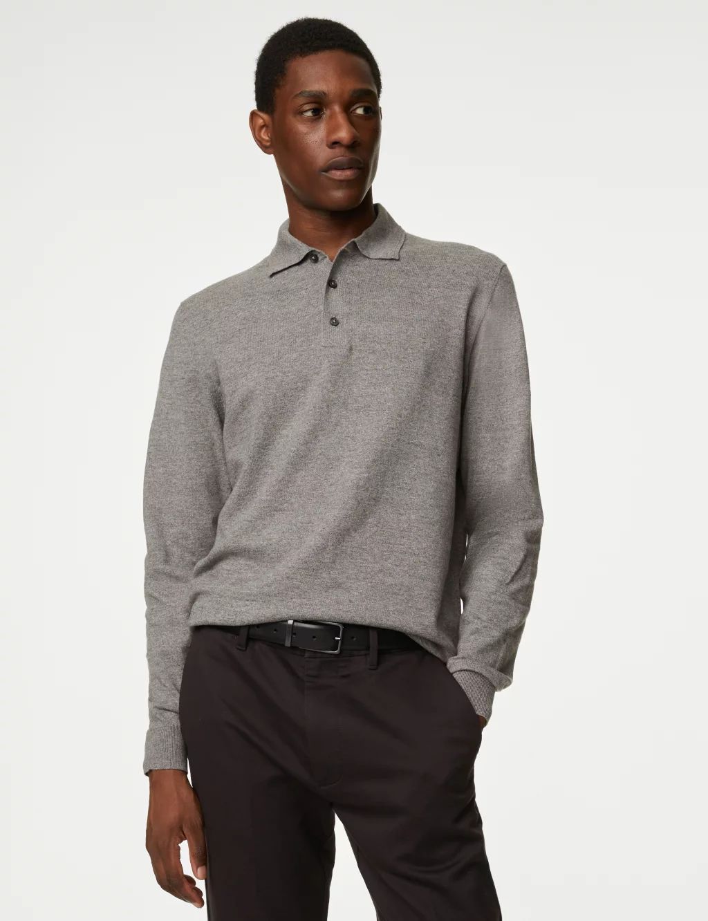 Cotton Rich Tipped Knitted Polo Shirt | Marks & Spencer (UK)