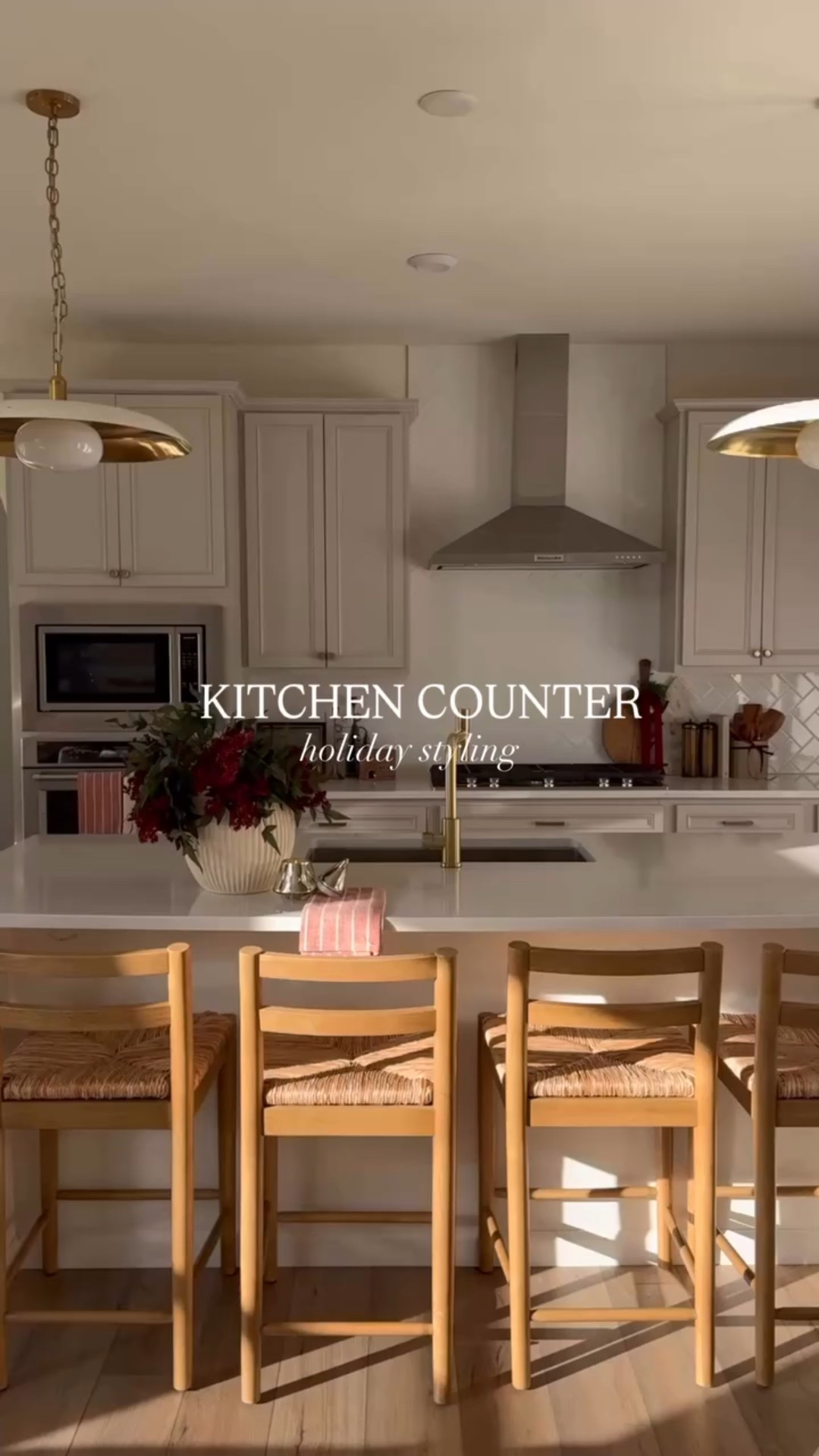 Holiday glow in our kitchen♥️✨ I’ve been wanting the kitchen to feel a little festive without losing that minimal, easy, functional vibe I love. I kept the counters simple, added a few intentional holiday touches, and brought in a mini lamp for that warm glow. The little gingerbread house with the light inside + the advent calendar added just the right amount of charm without cluttering the space.

Even something as small as tying a ribbon to your breadboard, utensil crock, or tools adds the sweetest touch while keeping everything practical and styled.


#kitchendecor #counterstyling #homeswithpurpose #affordablehomedecor #howtohome #modernorganic #livedinhome #chicagointeriordesign #chicagoinfluencer #holidaykitchenstyle

#LTKHome #LTKFindsUnder100 #LTKHoliday