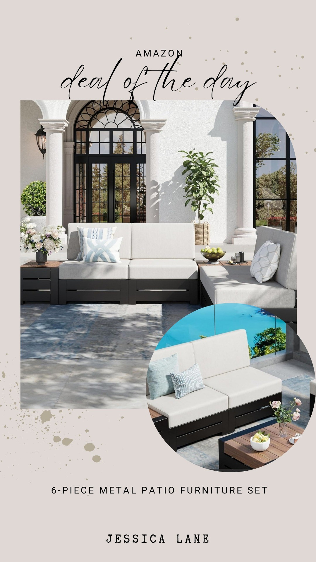 Create the ultimate outdoor lounge with this modern 6-piece metal furniture set. It offers a clean aesthetic and durable design for year-round entertaining.#patiostyle #outdoorliving #amazonhome #backyarddesign

#LTKSeasonal #LTKHome #LTKSaleAlert