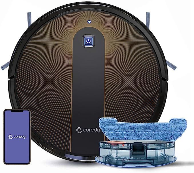Coredy R750 Robot Vacuum Cleaner, Compatible with Alexa, Mopping System, Boost Intellect, Virtual... | Amazon (US)