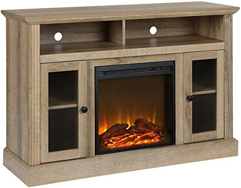 Ameriwood Home Chicago Fireplace TV Stand for TVs up to 50", Natural | Amazon (US)
