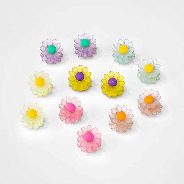 Girls' 12pk Flower Clips - art class™ | Target
