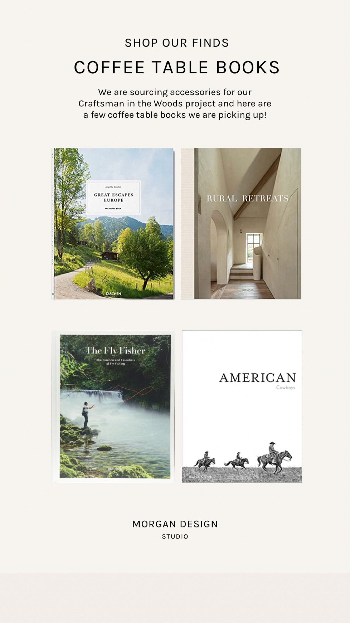 Picking up a few coffee table books for our craftsman in the woods project! 🌲

#LTKunder100 #LTKhome #LTKFind