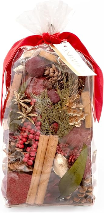 ANDALUCA Holiday Natural Pomegranate Pinecone Fragrance Potpourri with Fragrance Vial (Pomegranat... | Amazon (US)