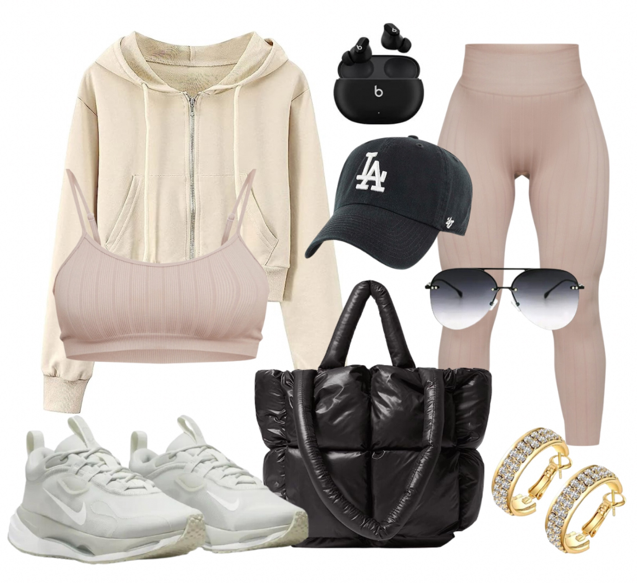 Amazon basics, Athletic workout set, Plus pillow bag, sparkly earrings, Nordstrom sale sneakers, Neutral colors  

#LTKunder50 #LTKFind #LTKstyletip