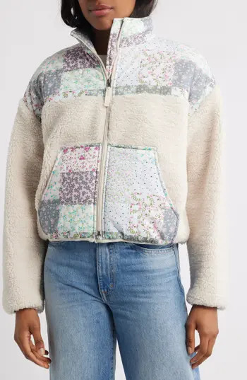 Thread & Supply Cozy Quilted Pocket Jacket in Light Blue Pink Combo at Nordstrom Rack, Size Small | Nordstrom Rack