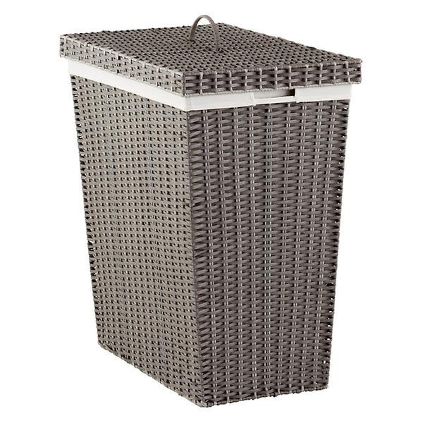 Grey Montauk Rectangular Hamper | The Container Store