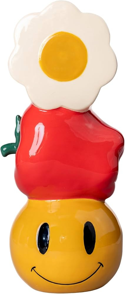 ban.do Cute Flower Vase, Fun Decor for Teachers, Centerpiece for Coffee Table, Tall Unique Cerami... | Amazon (US)
