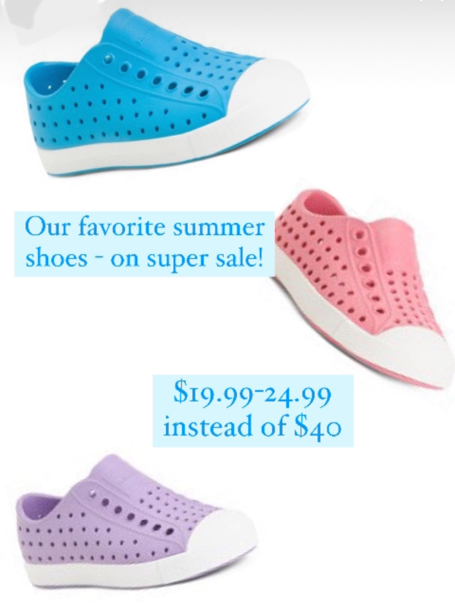Native shoes on super sale! 
Spring shoes
Kids shoes
Toddler shoes
Summer shoes

#LTKFind #LTKkids #LTKsalealert