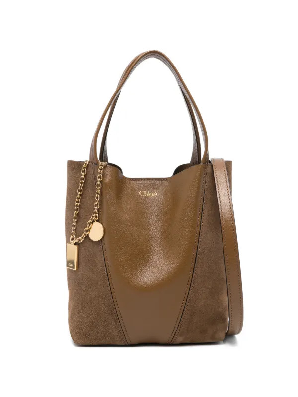 small Spin grained-leather tote bag | Farfetch Global