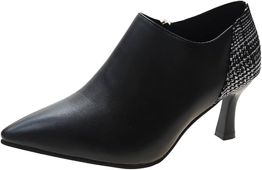 YDYCG Sexy and Comfortable Women Bare Boots High Heels All-Match Ankle Boot Patchwork Booties Poi... | Amazon (US)