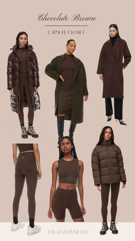Chocolate brown 🤎 Winter Looks, Jackets, Coats, Workout Clothes 

#LTKstyletip #LTKfitness