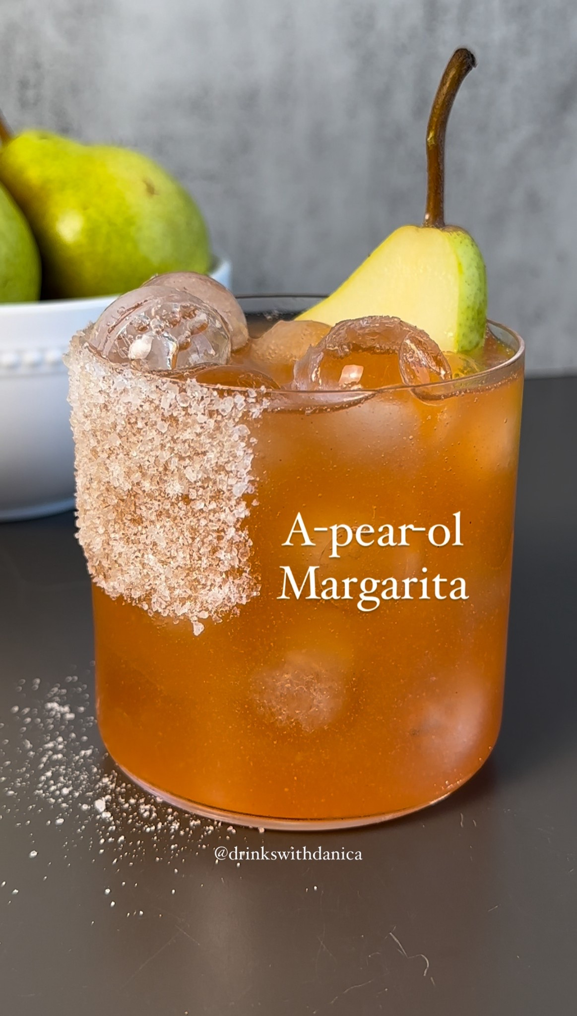 A-pear-ol Margarita

Follow me on Instagram and TikTok @drinkswithdanica for this recipe and more 