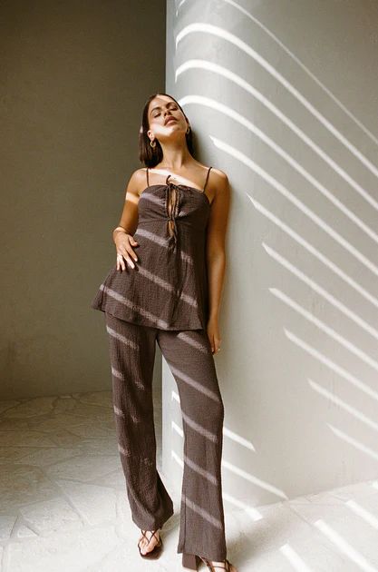 Ashton Jumpsuit - Chocolate | SABO SKIRT (Global)