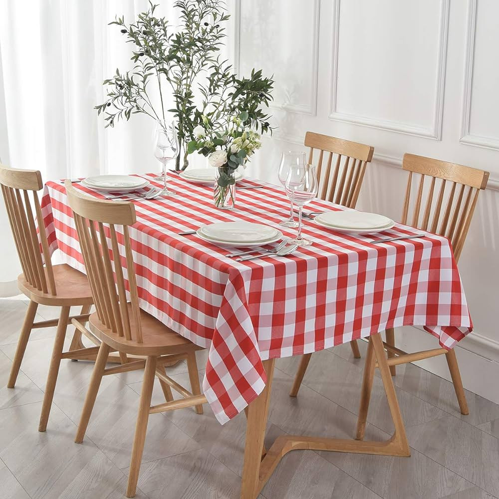 maxmill Rectangle Checkered Tablecloth Waterproof Spillproof Wrinkle Resistant Buffalo Plaid Heav... | Amazon (US)