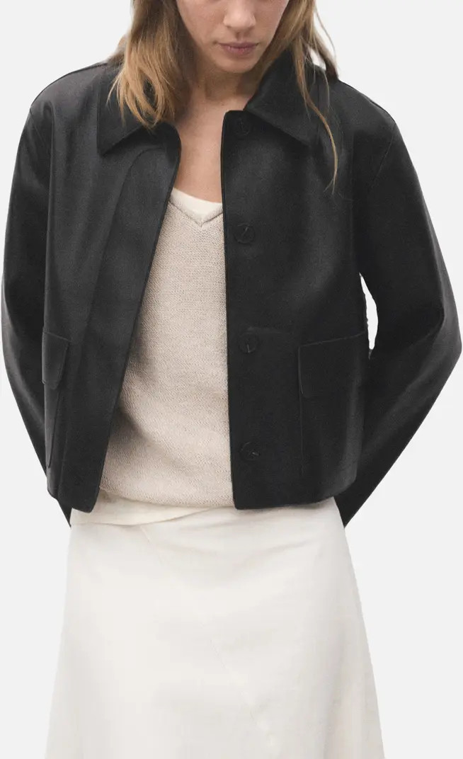 MANGO Sabina Faux Leather Jacket | Nordstrom | Nordstrom