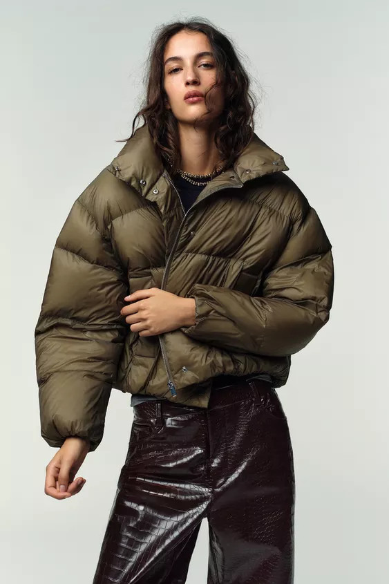 SHORT WATER-REPELLENT WINDPROOF PUFFER JACKET | Zara UK