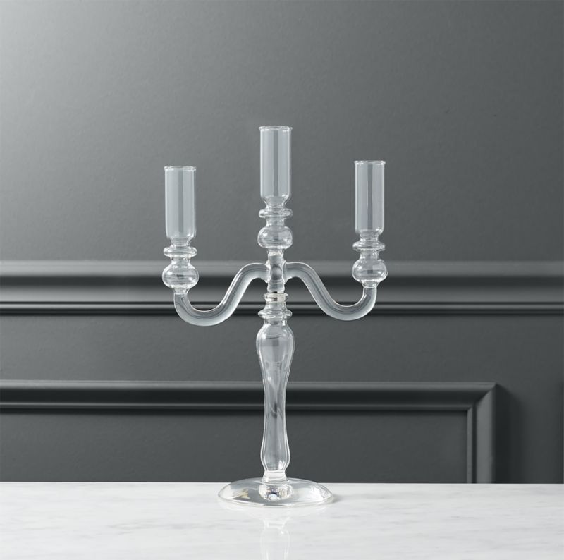 labra holds 3 taper candle holder | CB2