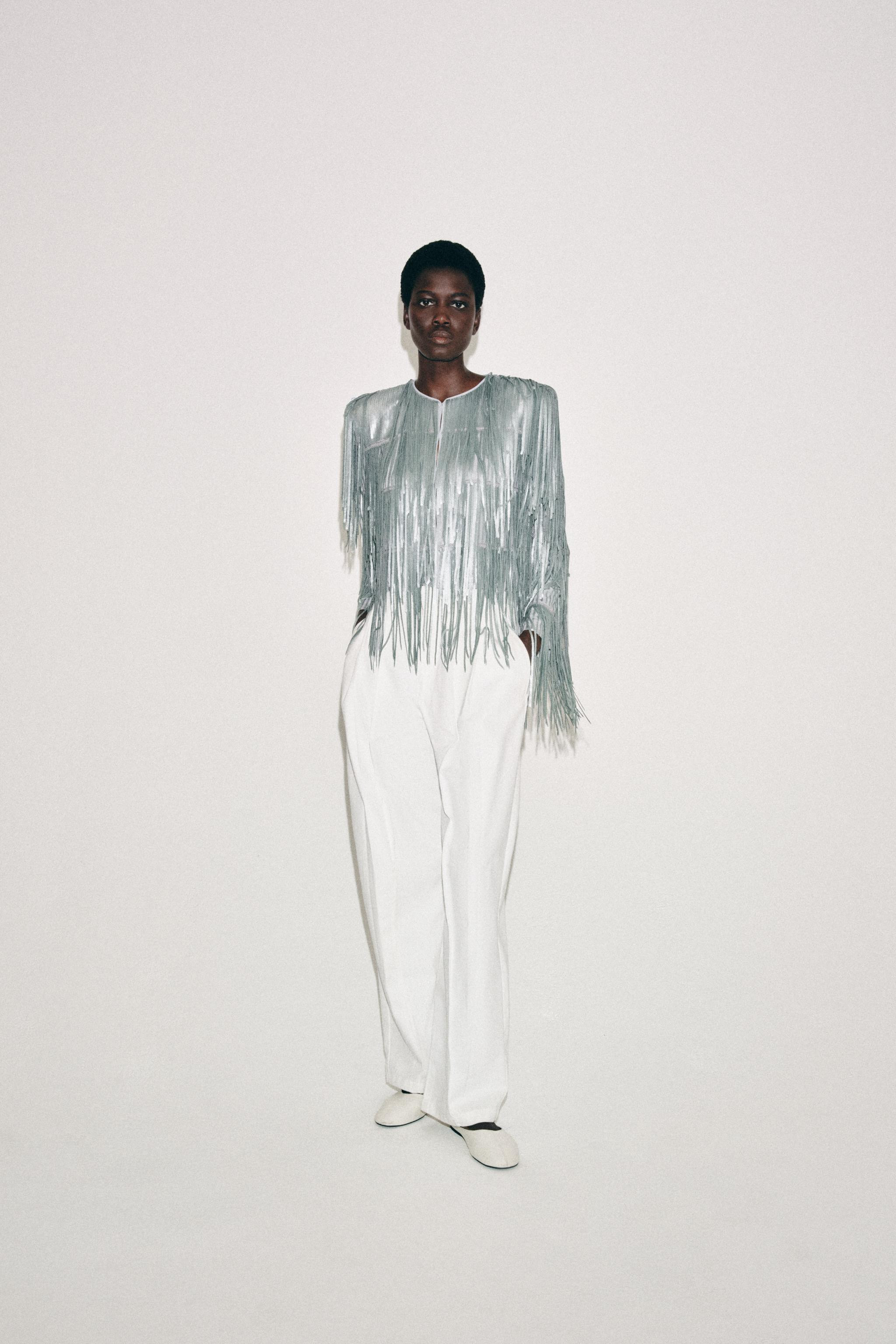 ZW COLLECTION FRINGED SEQUIN JACKET | Zara AU