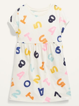 Jersey-Knit Short-Sleeve Dress for Toddler Girls | Old Navy (US)
