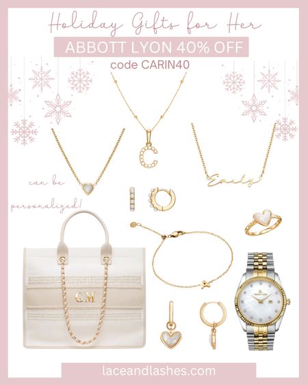 Abbott Lyon holiday gift ideas for her! Last day to order personalized product is 12/10! Code CARIN40 for 40% off!

#LTKHoliday #LTKSeasonal #LTKGiftGuide