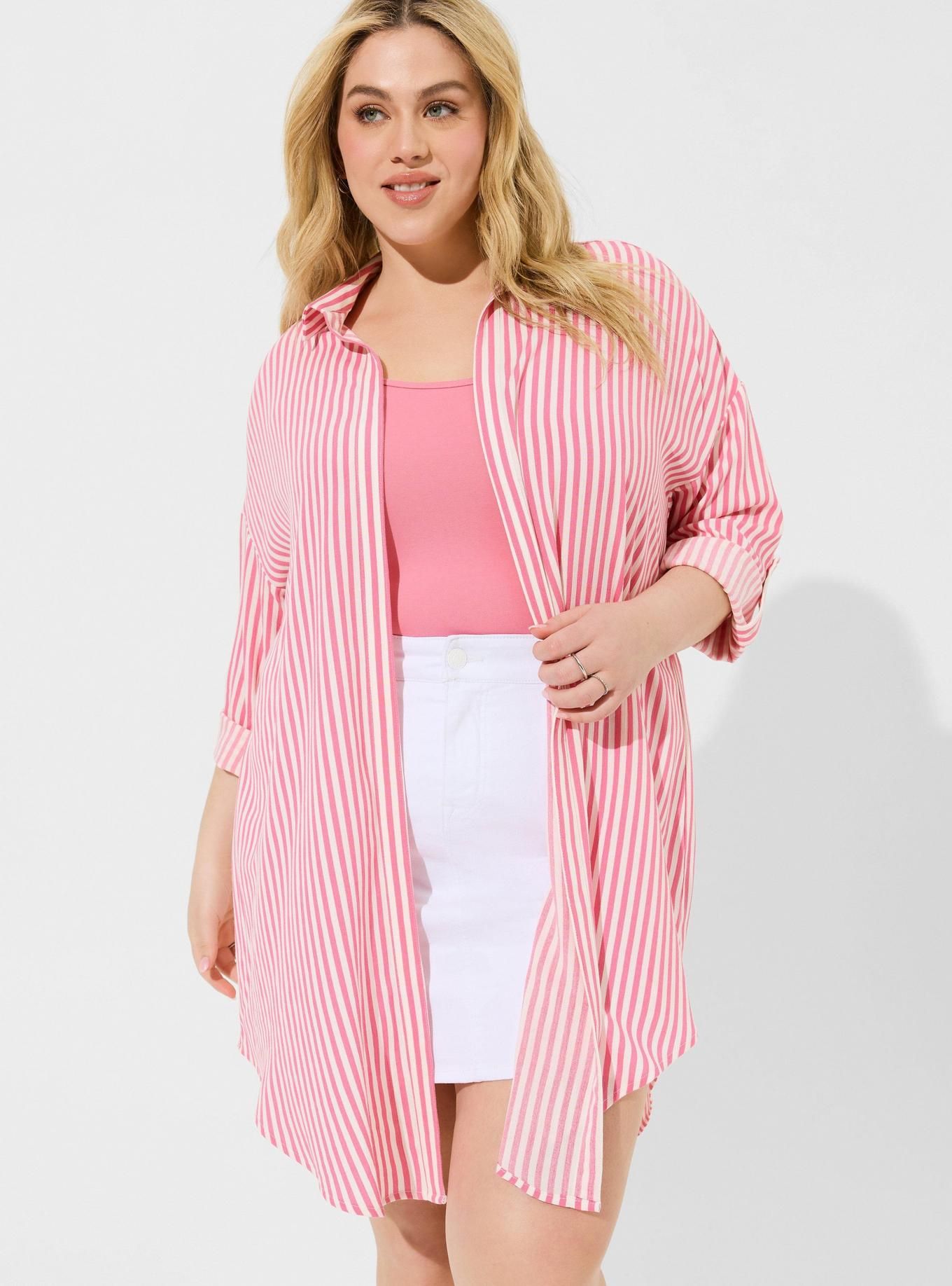 Washable Gauze Open Front Shirt Kimono | Torrid (US & Canada)