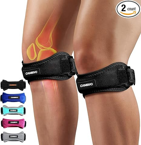 CAMBIVO 2 Pack Knee Braces for Women and Men, Patella Knee Support Strap, Basketball, Running, Hi... | Amazon (US)
