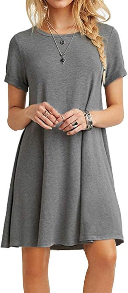 MOLERANI Women's Summer Casual T-Shirt Vacation Dresses | Amazon (US)