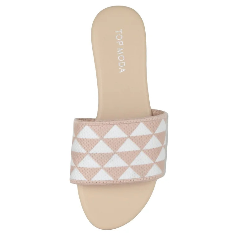 Top Moda Shoes Women Flip Flops Patterned Sandals Casual Slide Slides ONO-5 Beige Skin Nude 7.5 | Walmart (US)