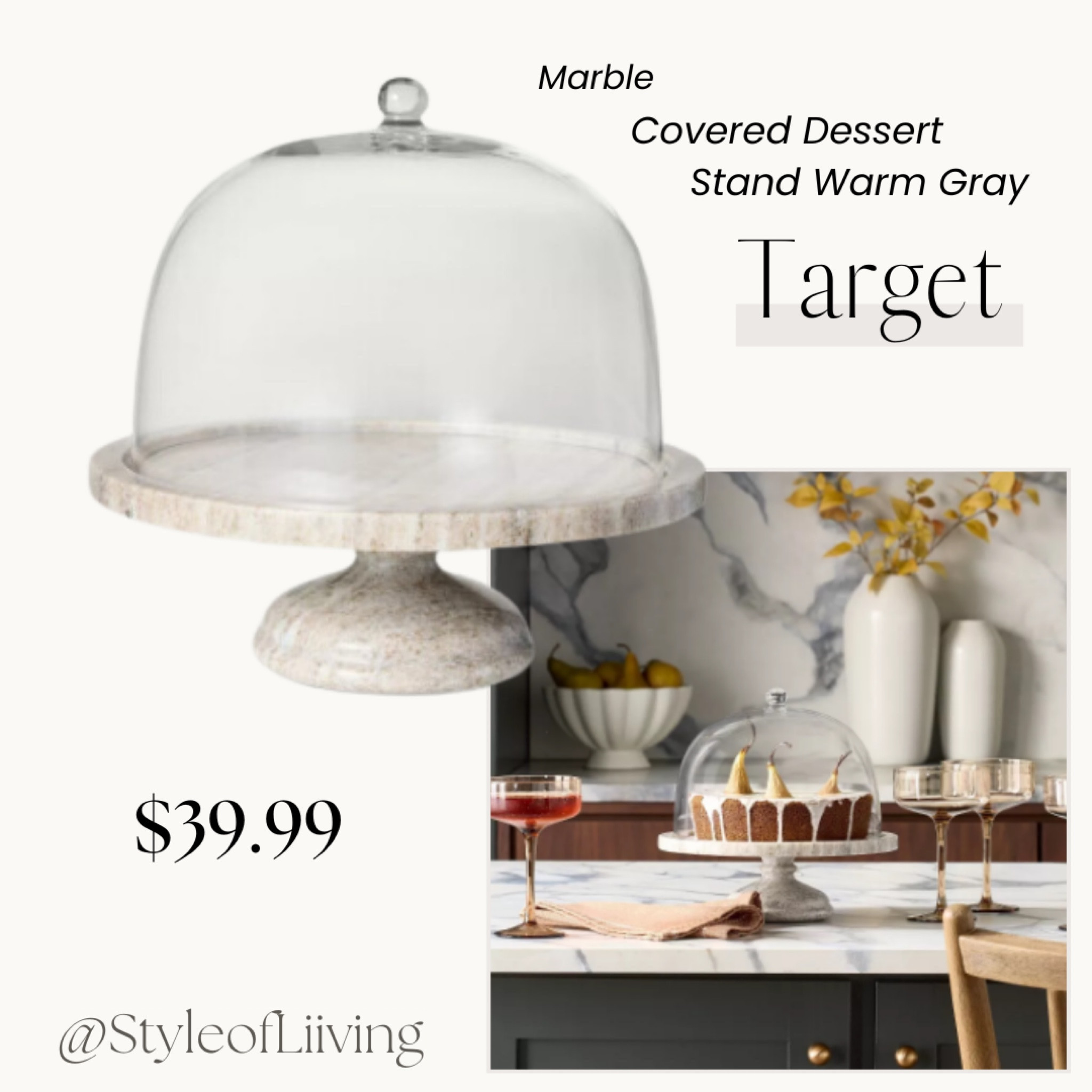 Marble covered dessert stand from Target $39.99! Serveware.

#LTKFindsUnder50 #LTKHome #LTKFindsUnder100