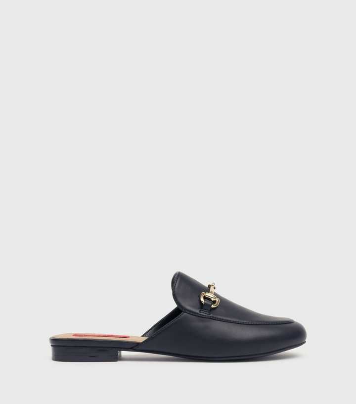 London Rebel Black Leather-Look Bar Trim Loafers
						
						Add to Saved Items
						Remove fro... | New Look (UK)