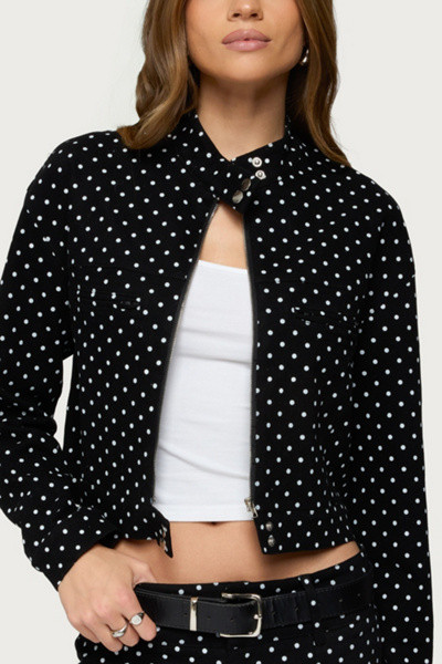 Edikted Tabitha Polka Dot Jacket | Urban Outfitters (US and RoW)