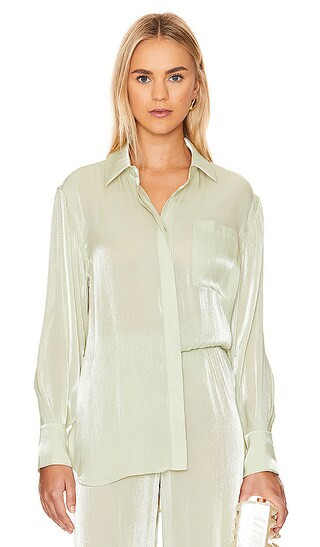 Jolene Button Down Shirt in Cilantro | Revolve Clothing (Global)