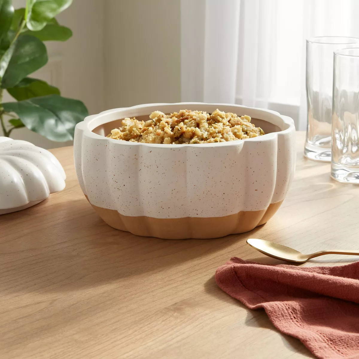 Large Pumpkin Serving Bowl Ivory - Threshold™ | Target