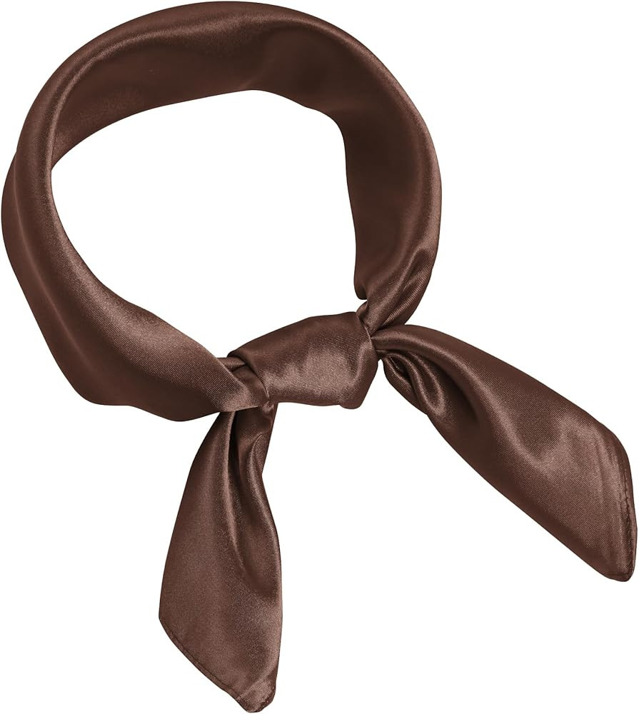 Chiffon Scarf Square Ribbon Neck Scarf Satin Scarf Handkerchief for Halloween Retro Women Girls C... | Amazon (US)