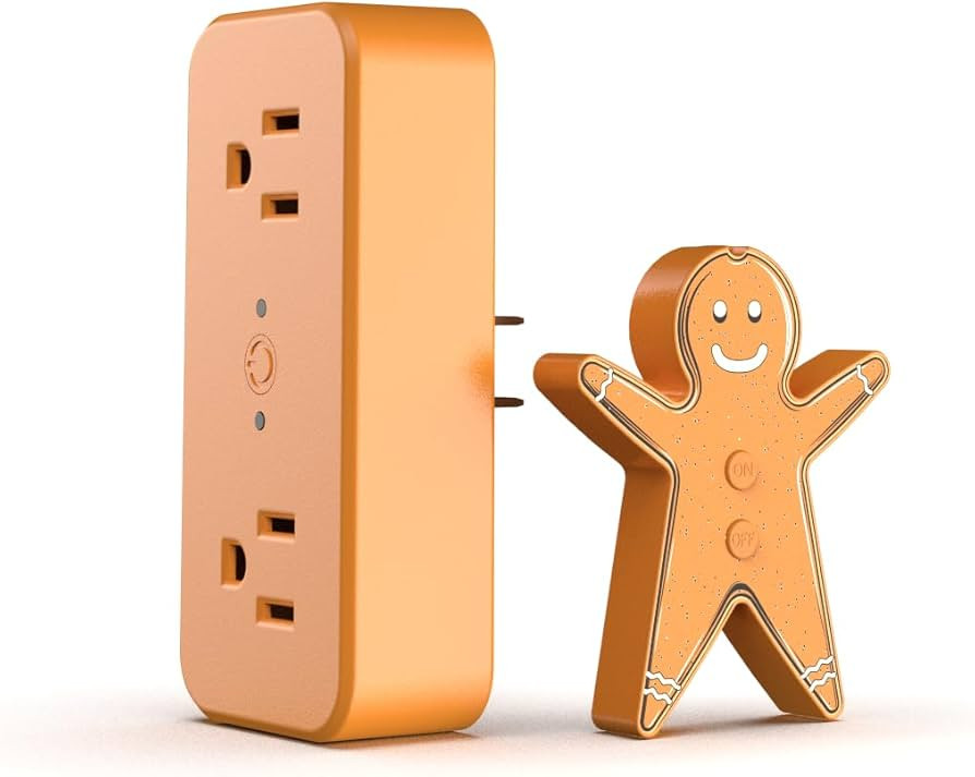 Remote Control Outlet for Christmas Tree Lights, Gingerbread Man Wireless Remote Switch, Christma... | Amazon (US)