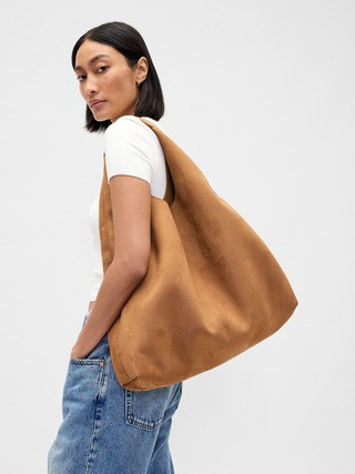 Vegan Suede Slouchy Tote Bag | Gap (US)
