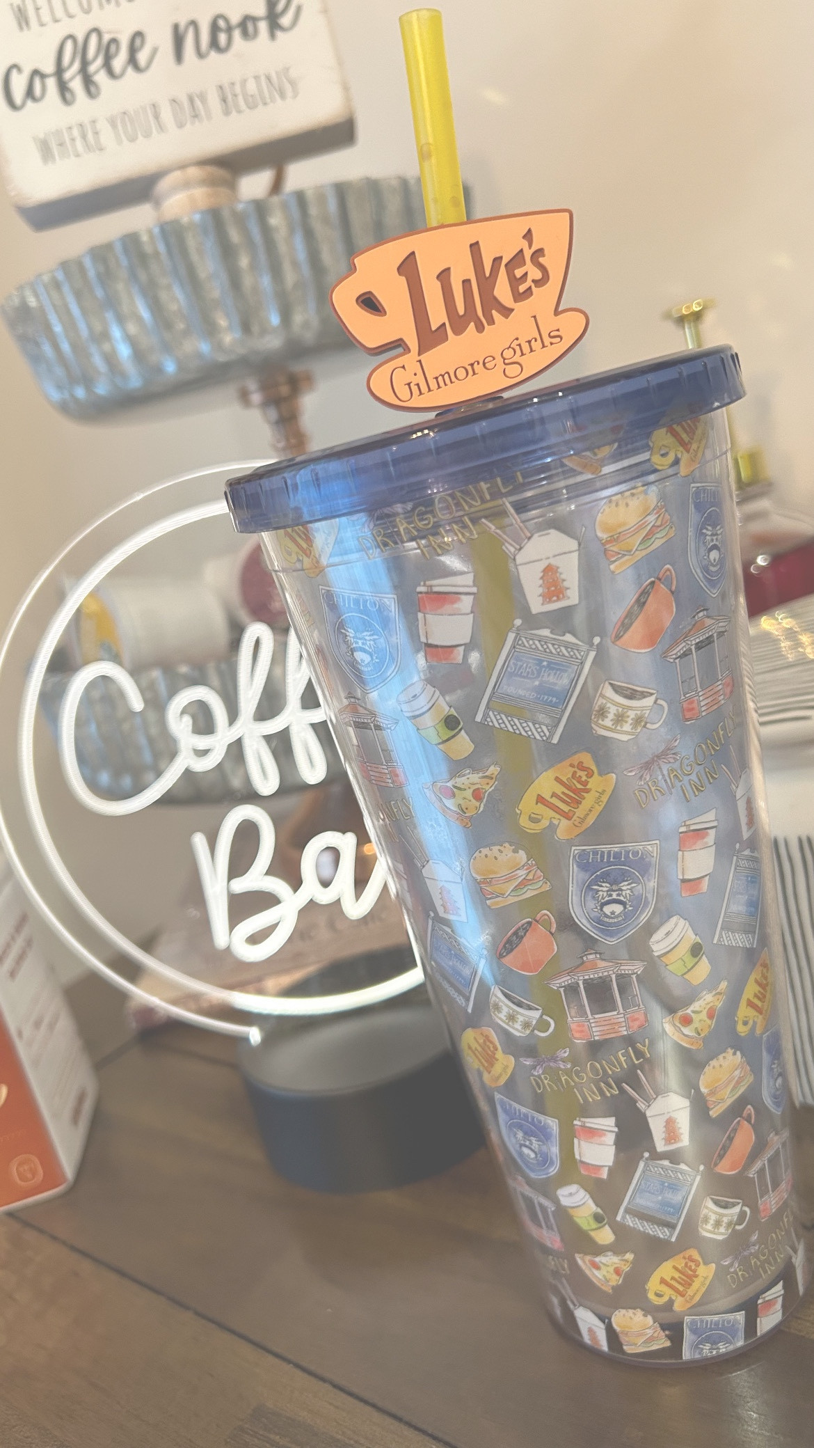 ☕️🧢 Found this cute Gilmore Girls tumbler at our local mall and had to have it! So cute! ✌🏼♥️☕️ #girlmoregirls #hottpic #coffeefavorites #coffee #coffeebar #homeinspo 

#LTKHome #LTKSaleAlert #LTKMidsize