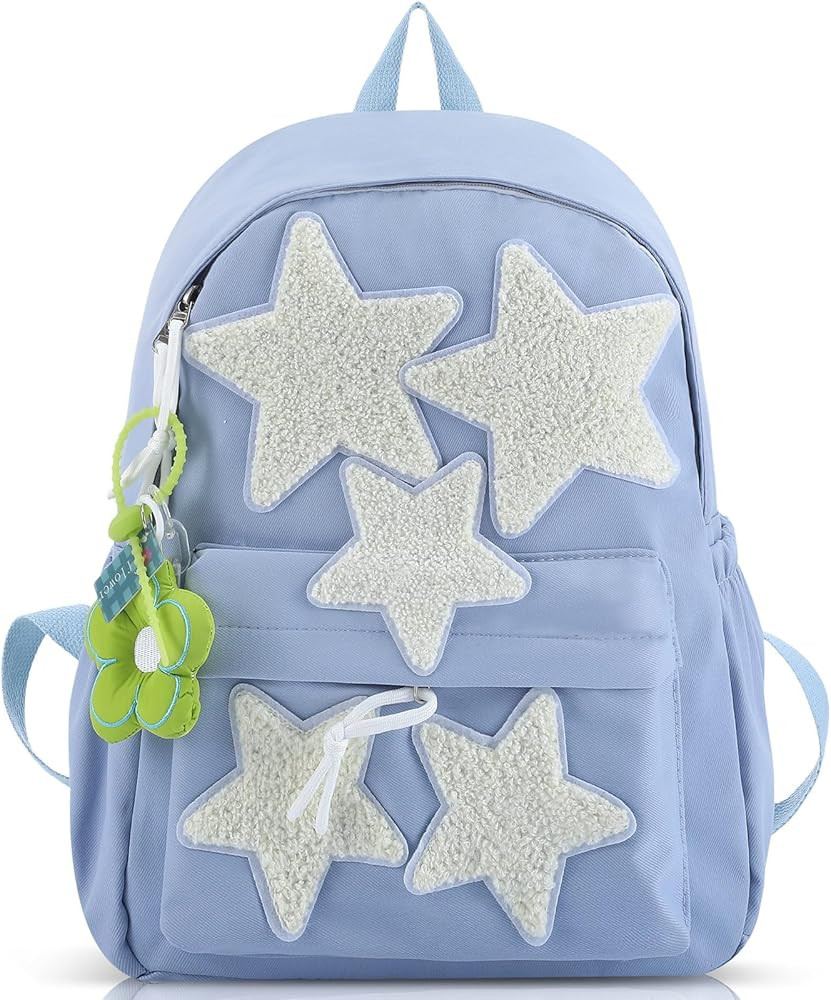 Y2K Backpack Cute Stars Preppy Backpack Aesthetic College Laptop Backpack Y2K Accessories for Sch... | Amazon (US)