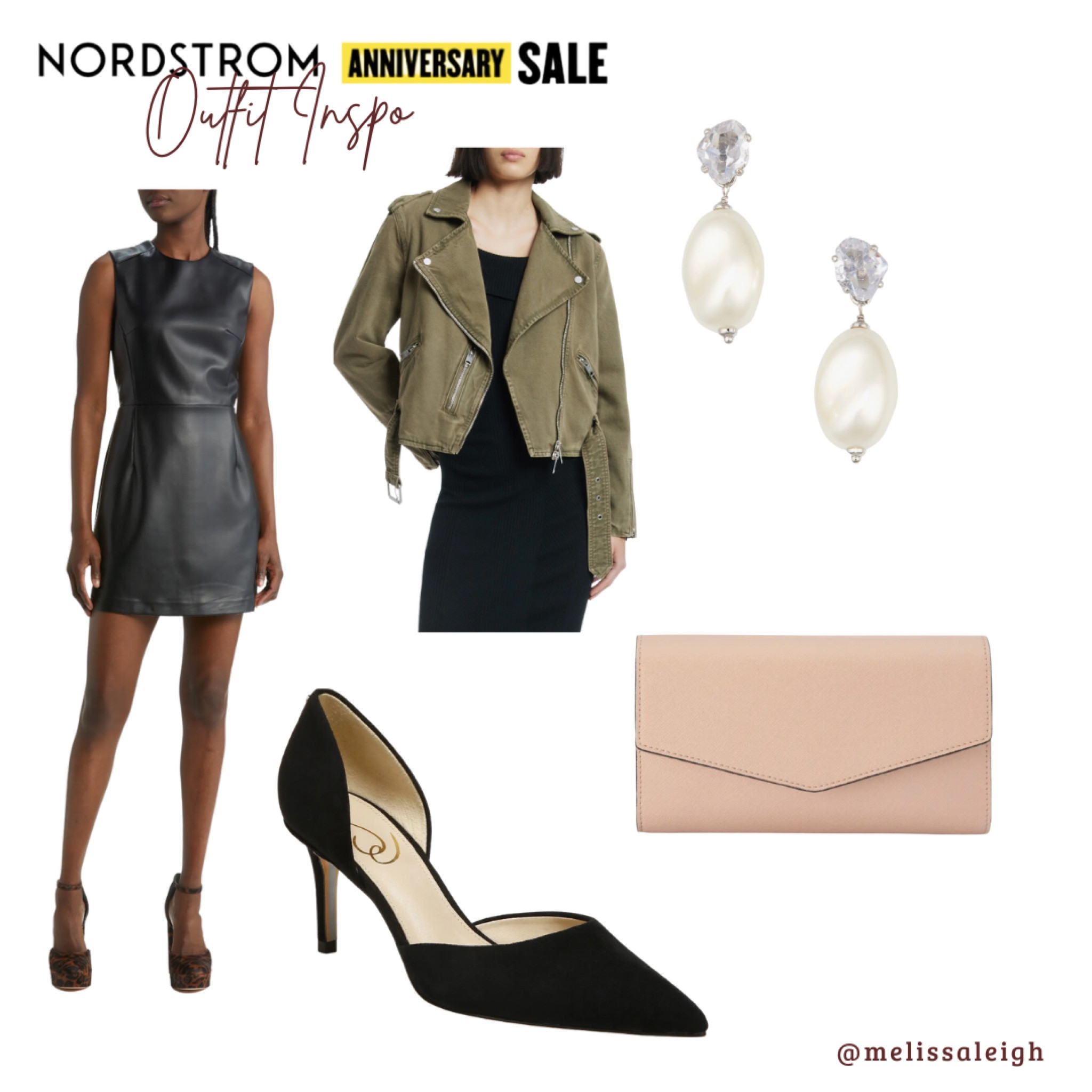 Nordstrom anniversary sale, Nordstrom, Nordstrom sale, n sale 2023, sale finds, fall style, staple items, faux leather dress, suede jacket, blush leather clutch, Sam Edelman black heels, pearl and rhinestone drop earrings, date night outfit 

#LTKxNSale #LTKFind #LTKSeasonal